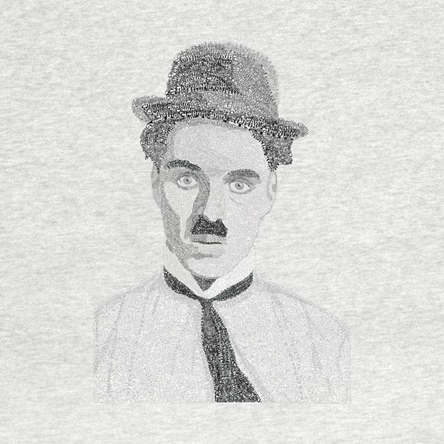 Charlie Chaplin Typographical by AngelaGutierrezGraphicDesign